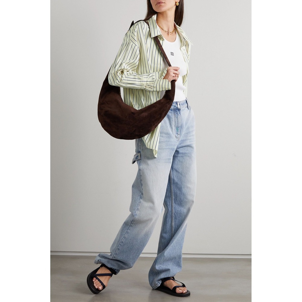 A.L.C. Cotton Monica Oversized Striped Button-Up Shirt Top White Women's Size 0